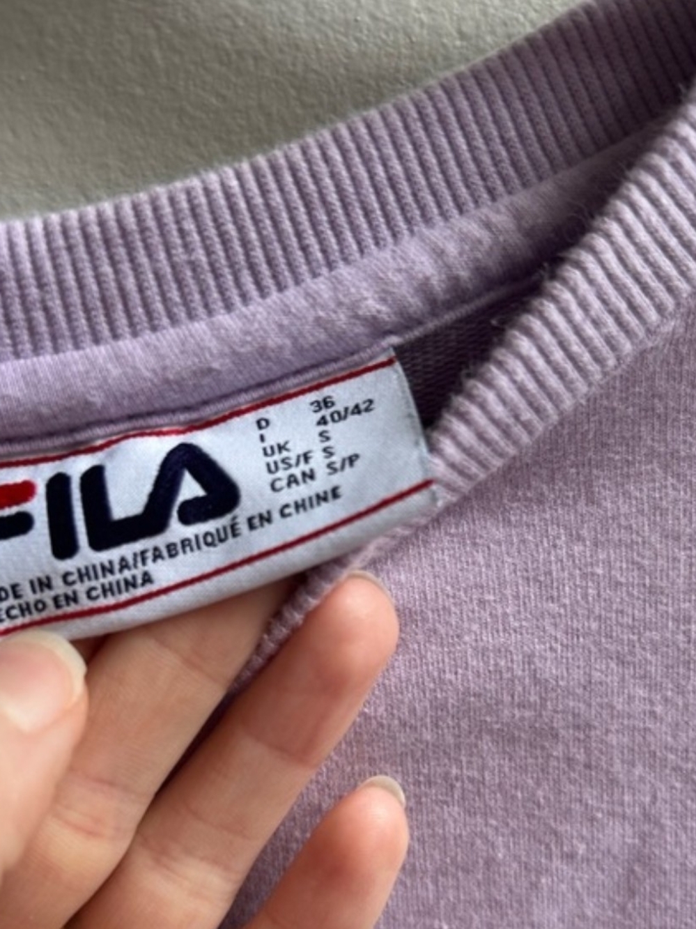 💜 Fila Lavender Crewneck Sweatshirt | Women's Medium